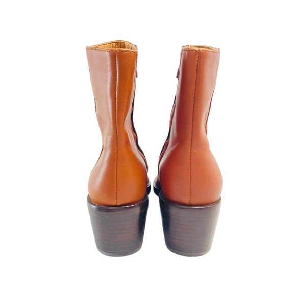 MADEWELL The Darcy Leather Ankle Boot in Cinnamon Tan Cognac Size 6 - Picture 6 of 9